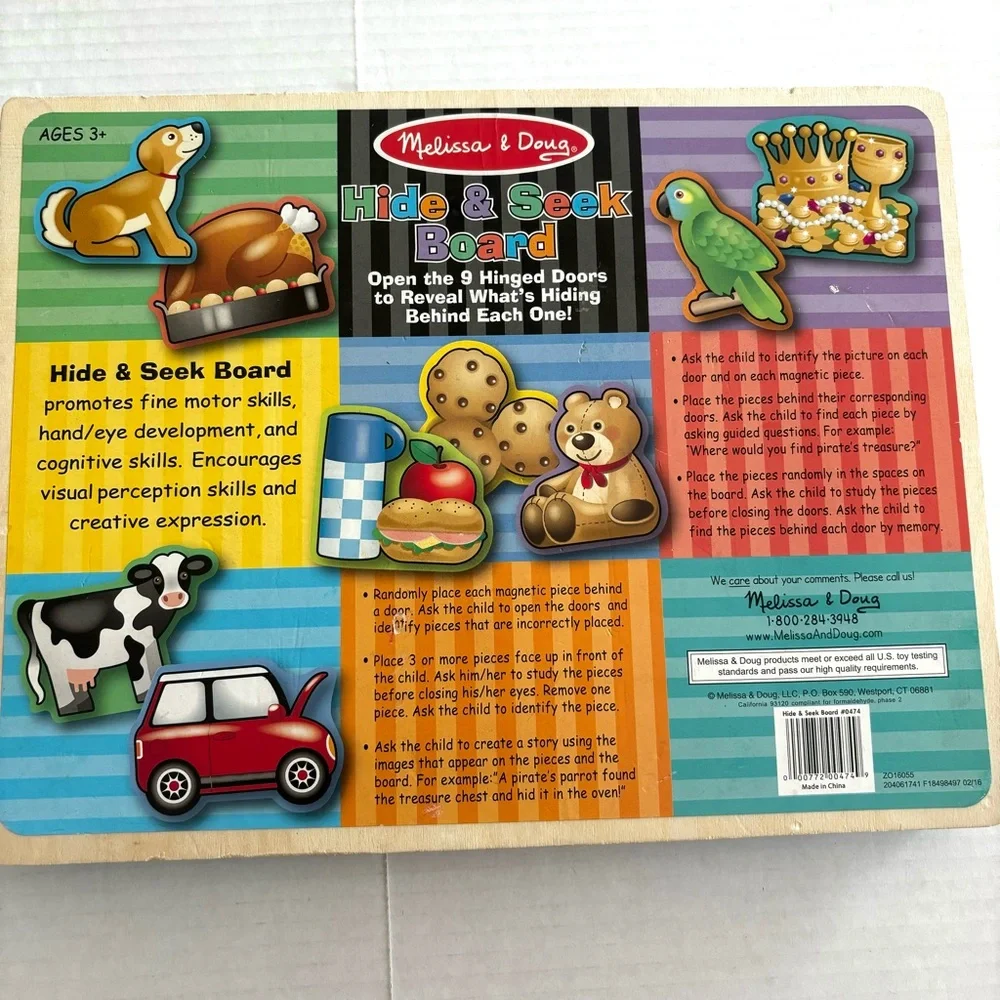 Melissa & Doug Wooden‎ Puzzles Bundle of 3 Hide & Seek Farm Sounds Hinged Doors